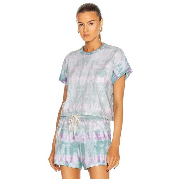 JOHN ELLIOTT Reconstructed Tie Dye Shorts in Mineral & Opal 2 Medium New Womens - Picture 1 of 15